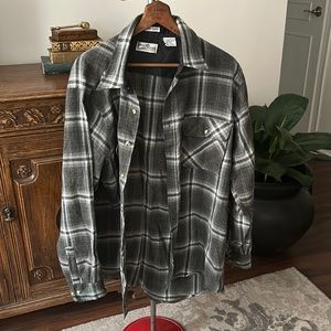 VINTAGE 70s Men’s Sears Roebuck Wool Plaid Shirt XLT Single Needle Tailoring
